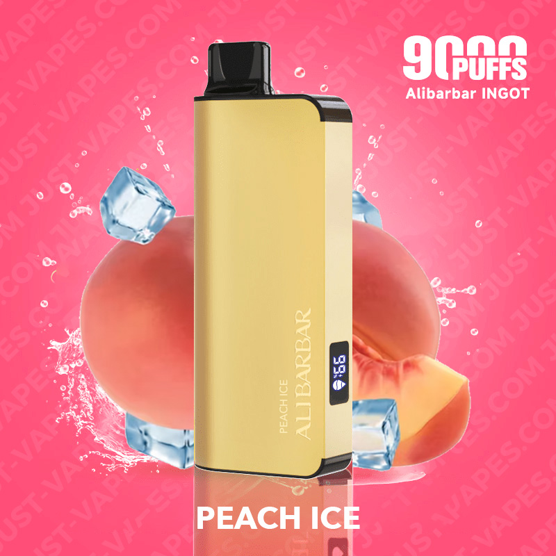 peach ice – alibarbar ingot – 9000 puffs