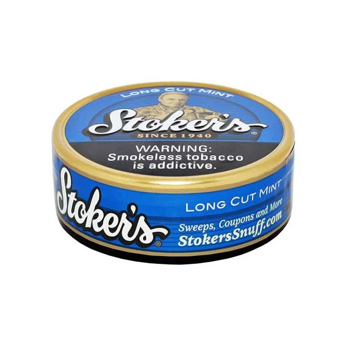 stoker’s mint can 12oz long cut chewing tobacco